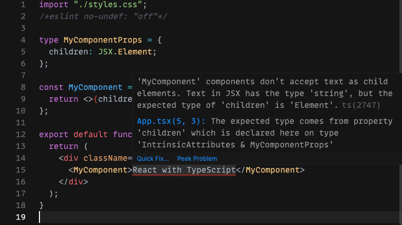 react typescript props type